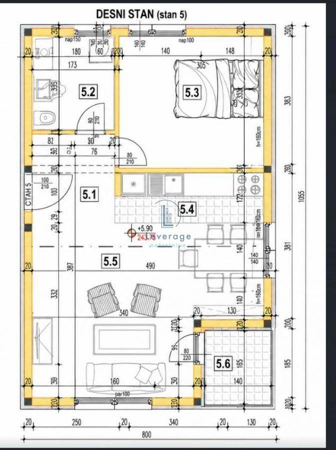 Novogradnja, Sremčica, 46 m², cena + pdv - Prikaz 4