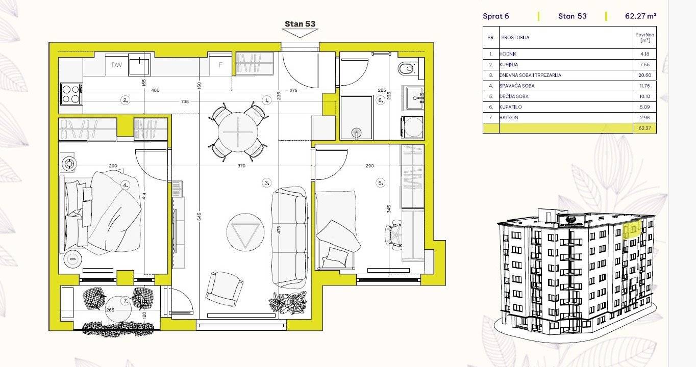 Appartamento 2 locali, 62 m²