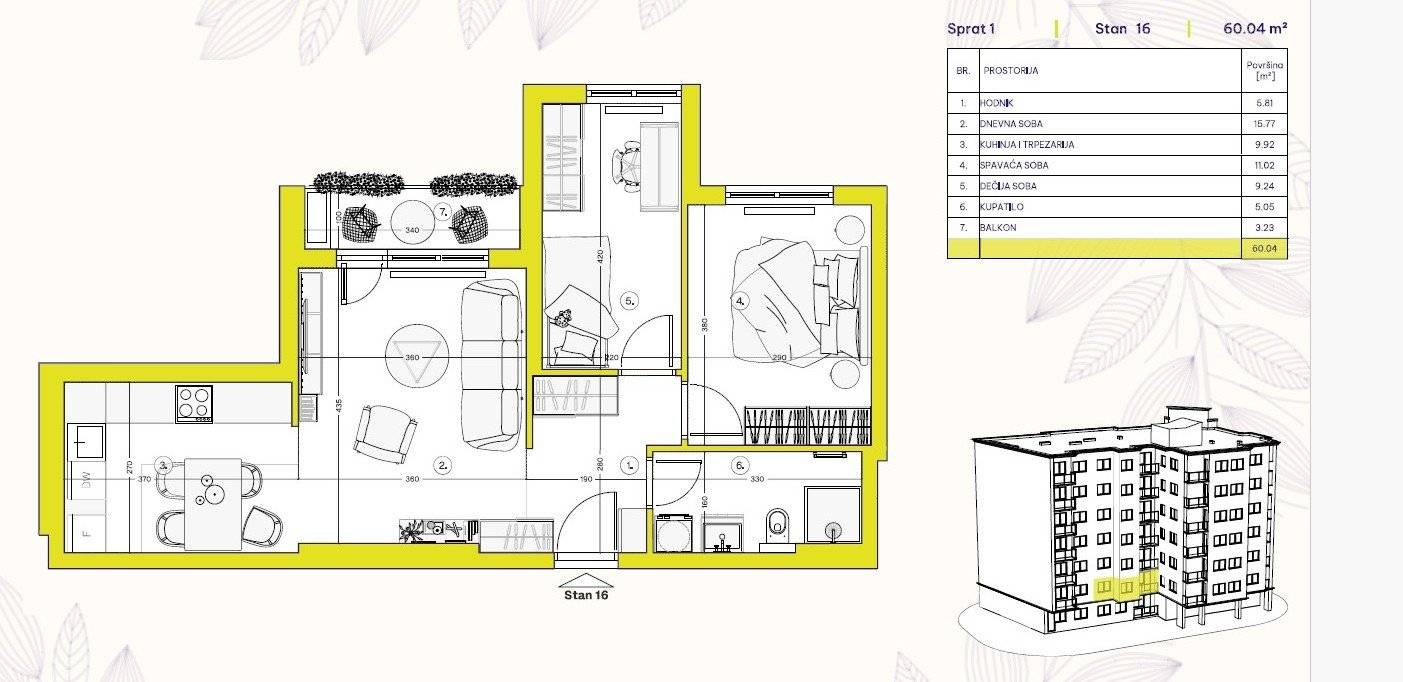 Appartamento 2 locali, 60 m²