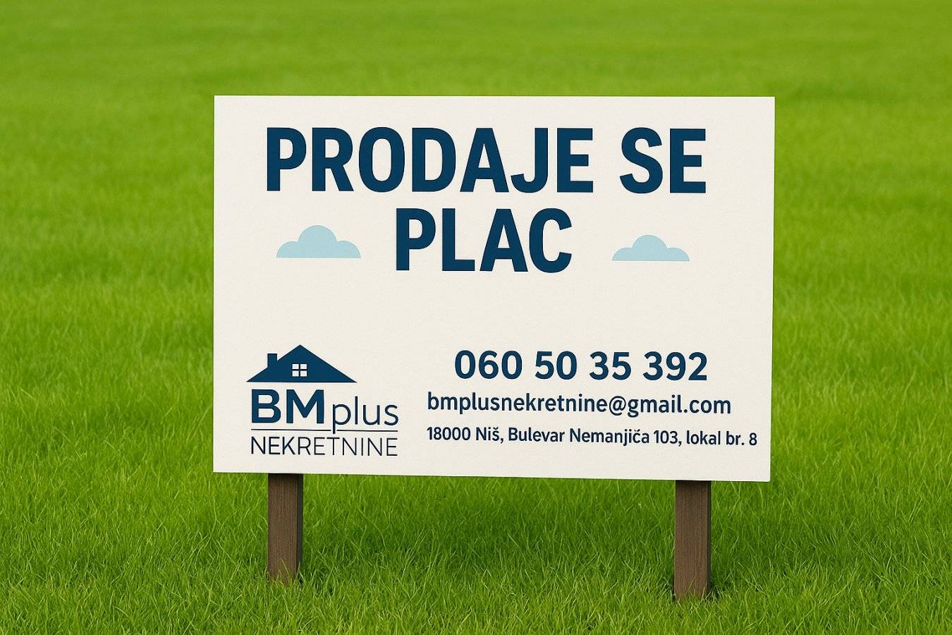 Na prodaju plac na putu za Donje Vlase. 1.174 m².