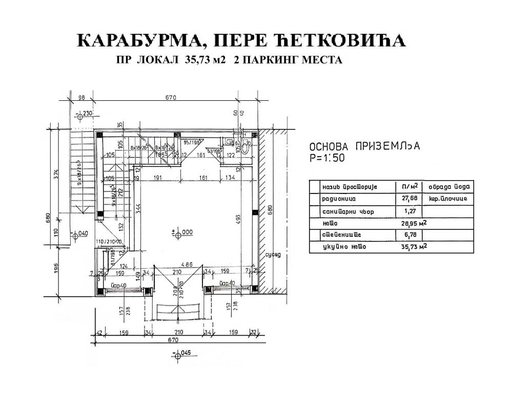 22 Skica LOKAL, Pere Cetkovica PR